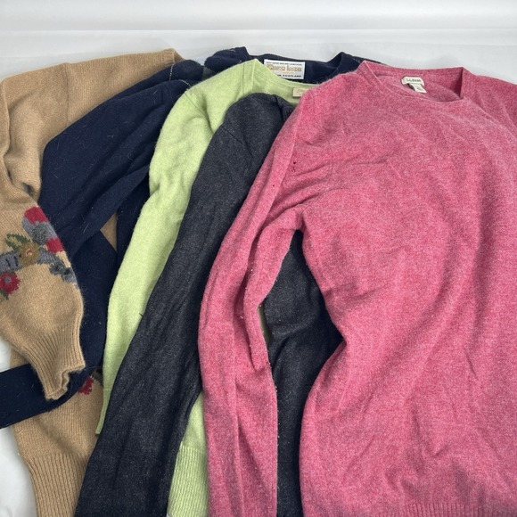 Multiples Other - Lot of 5 Cashmere Lambswool Angora Sweaters Cutter Craft Repurpose Flawed Holes